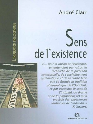 cover image of Sens de l'existence